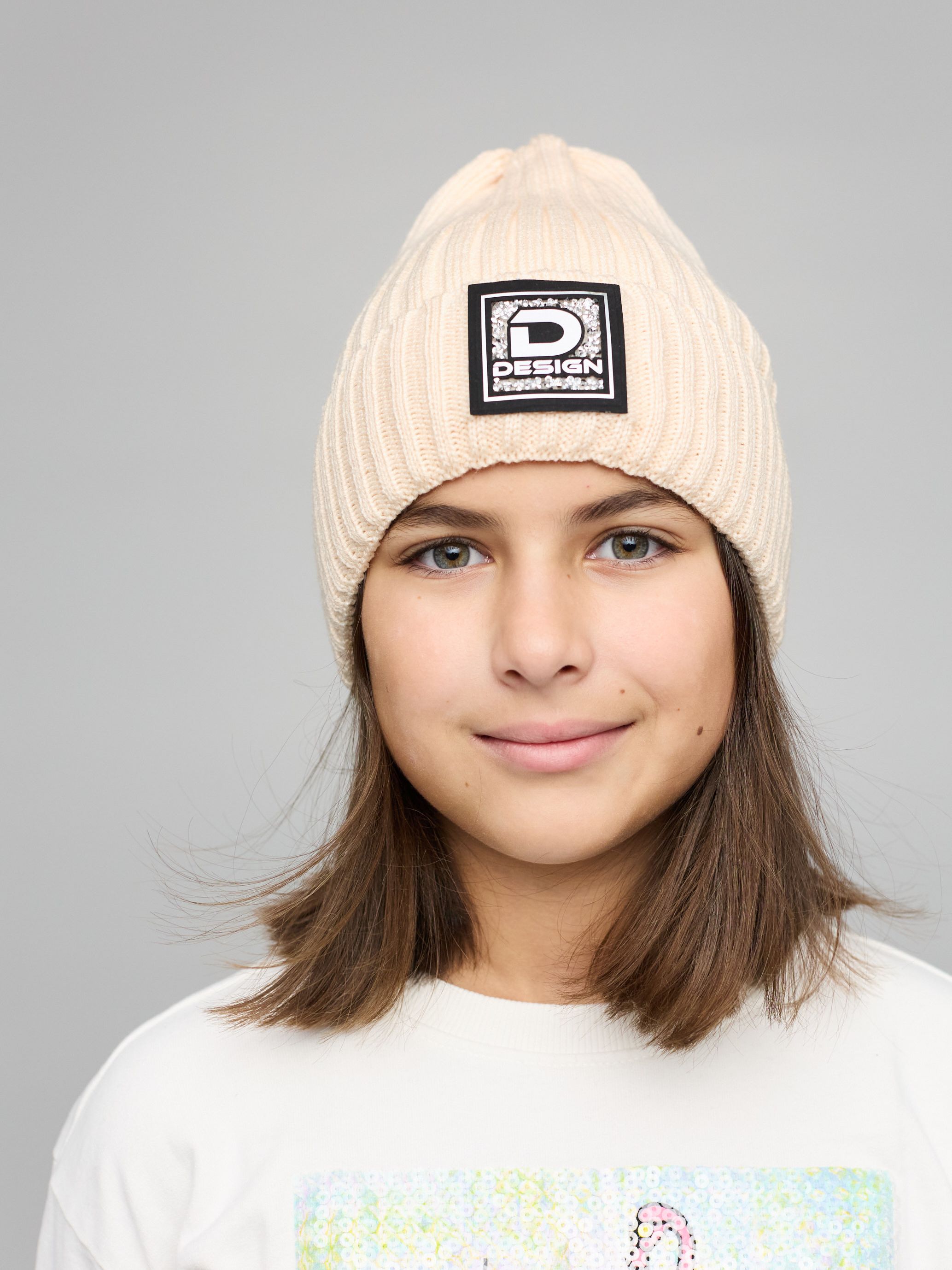 

Зимняя шапка Sample Design 50-54 см Персиковая