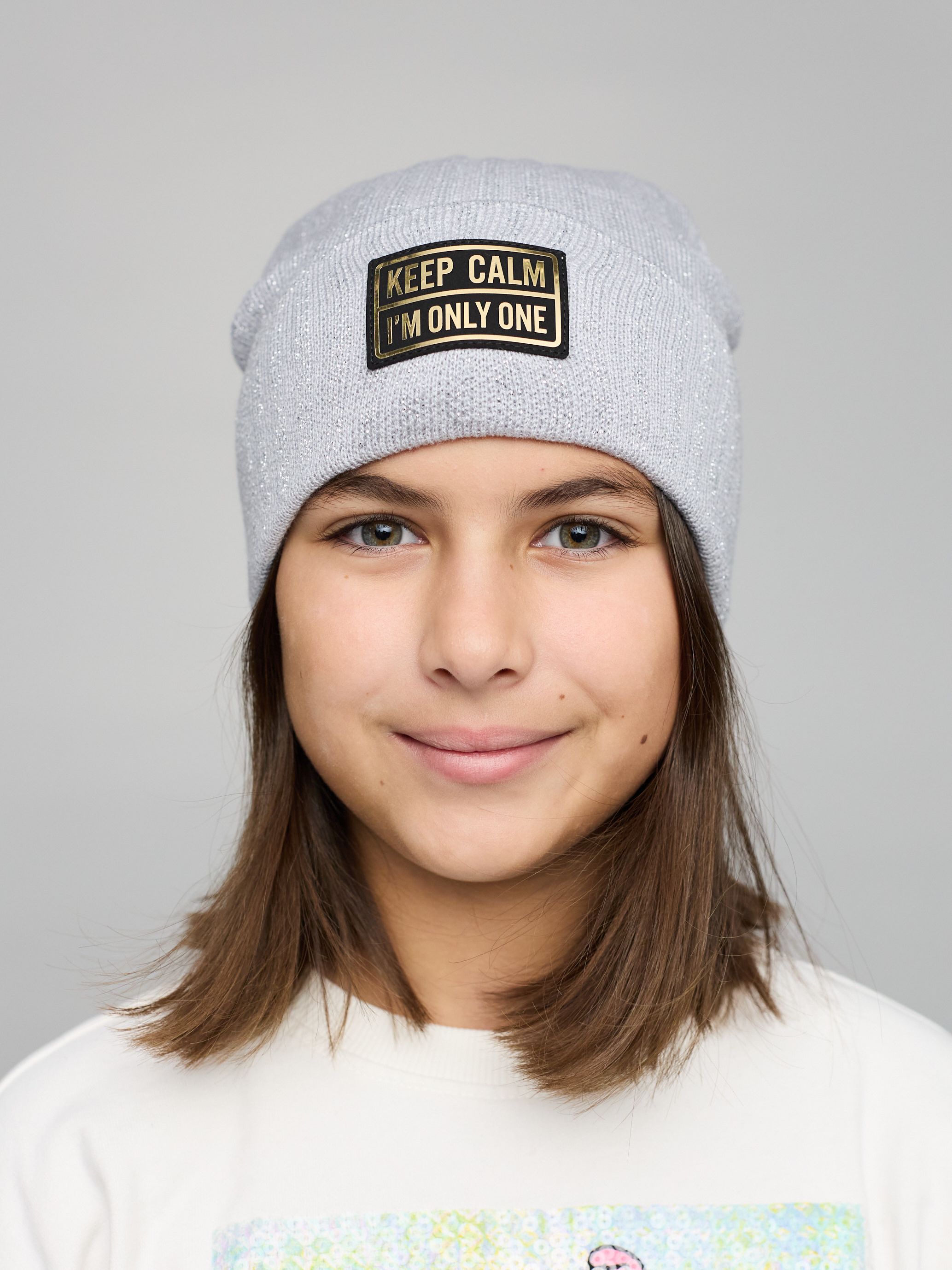 

Зимняя шапка Sample Keep calm 50-54 см Серая