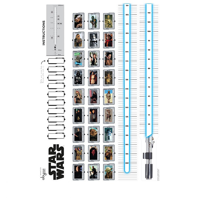 

Наклейки интерьерные STAR WARS HEIGHT MEASURE (Звездные войны Ростомер ) 100x70 см (ABYDCO162_B)