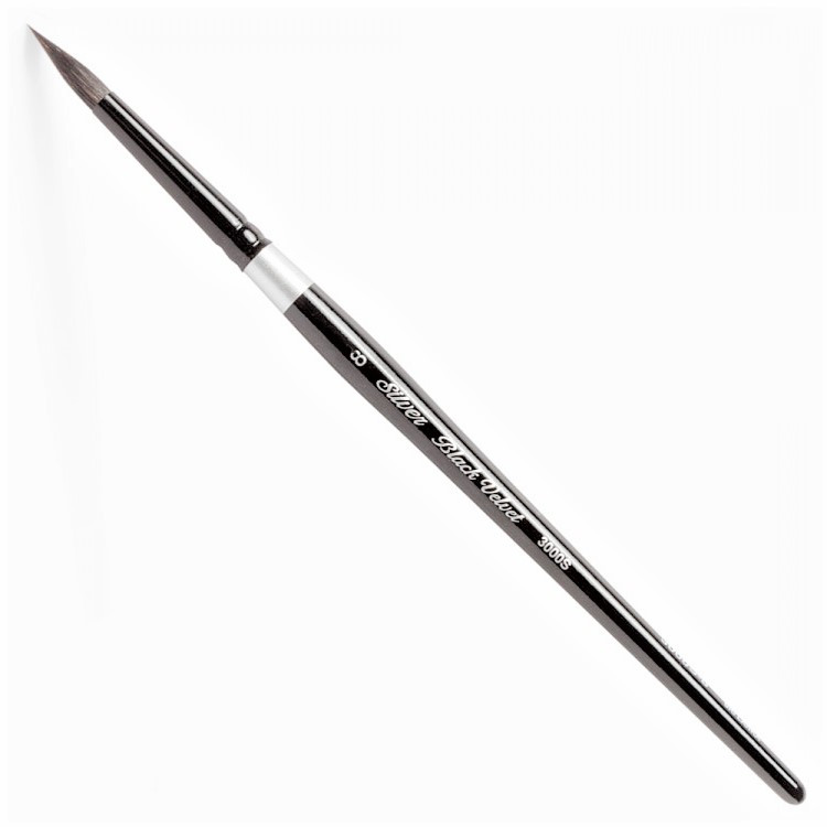 

Кисть SILVER BRUSH BLACK VELVET SQUIRREL & RISSLON BRUSH 3000S кругла №8