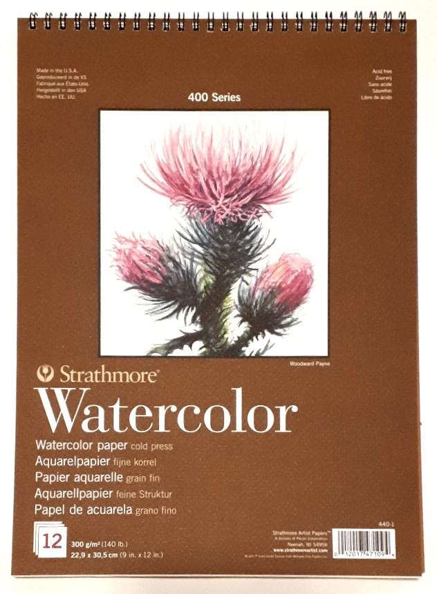 

Альбом для акварелі Strathmore 400 Watercolor Paper (22,9*30,5 см), 300г/м, 12лист Целюлоза 440-1