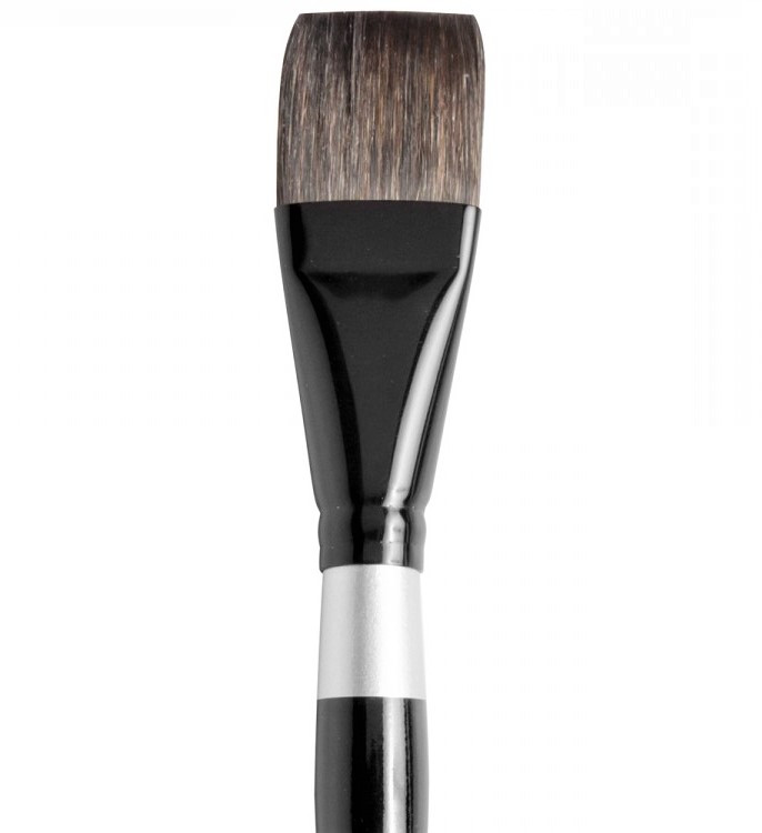 

Кисть SILVER BRUSH BLACK VELVET SQUIRREL & RISSLON BRUSH BS3008S плоска №1-1/4