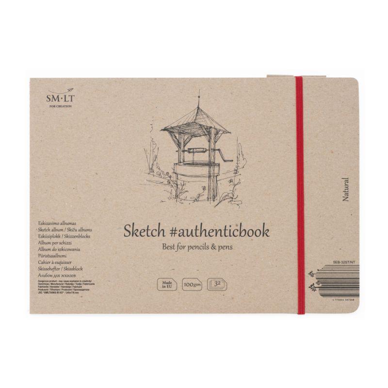 

Альбом для ескізів AUTHENTIC А5 (24,5*17,6 см), 100г/м2, 32л, натуральний колір, SMILTAINIS 5EB-32ST/NT