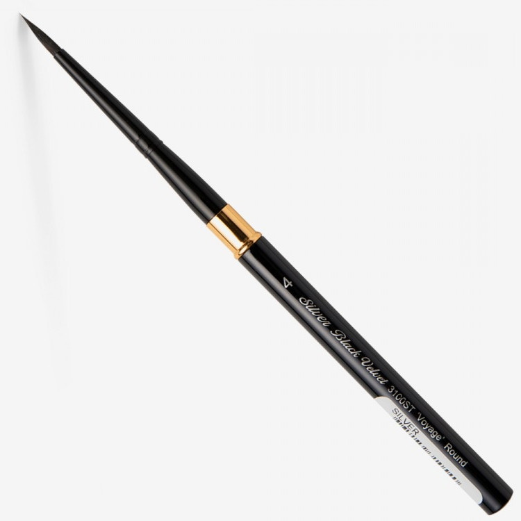 

Кисть SILVER BRUSH VOYAGE BLACK VELVET SQUIRREL & RISSLON BRUSH 3100ST кругла №4