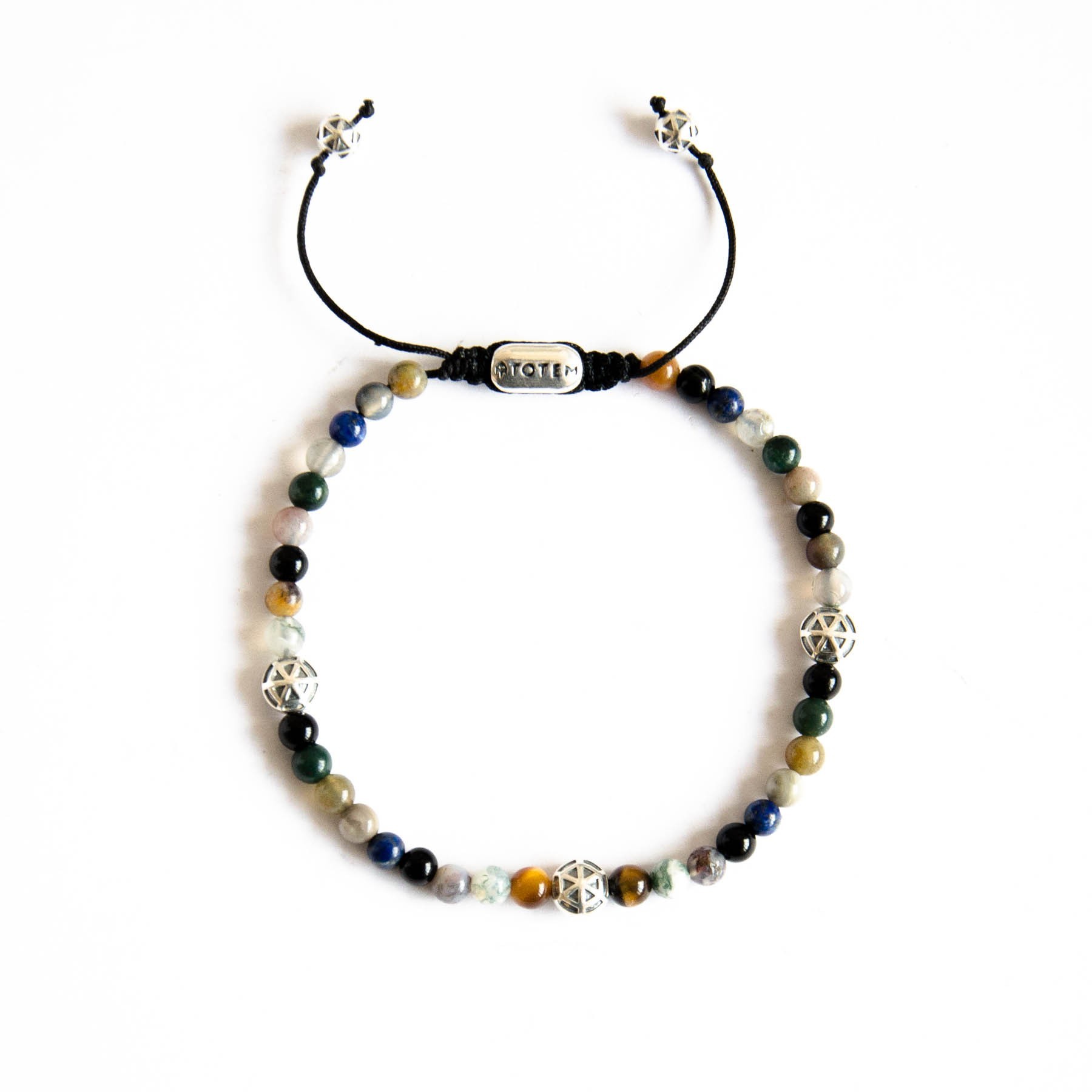 

Браслет TOTEM Adventure Jewelry Geometry с натуральными камнями и серебряными бусинами 20 см (0150-4-4)