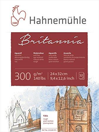 

Склейка для акварелі Britannia 24*32см, 300 г/м, 12 лист, Середнє зерно, целюлоза 100% СР Hahnemuhle 10628980