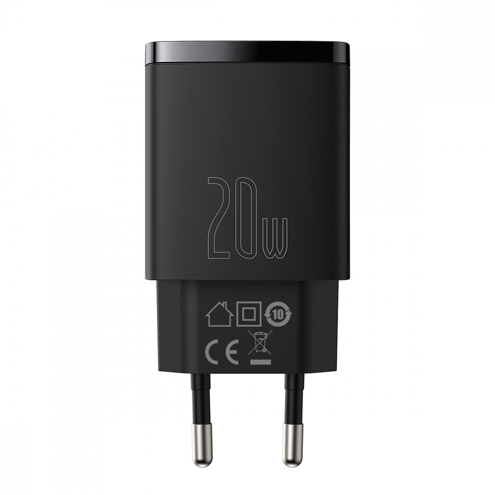 

СЗУ Baseus Compact Quick Charger 20W QC+ PD (1Type-C + 1USB) black