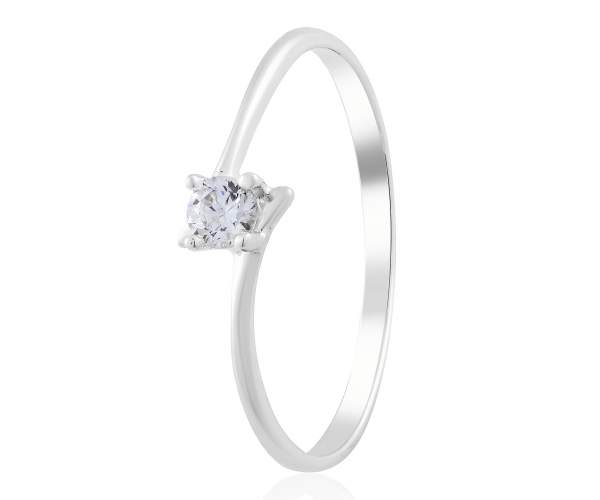 

Кольцо с камнем SWAROVSKI Zirconia "Иллюзия", белое золото, КД4193/1SW, 15.5 размер