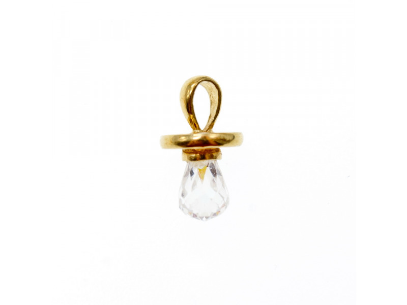 

Золотой кулон шарм с кристаллом Sky Jewelry 002598