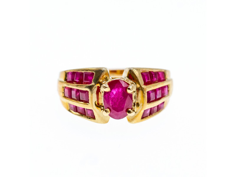 

Золотое кольцо с рубинами Королева Натуральный Sky Jewelry 002344