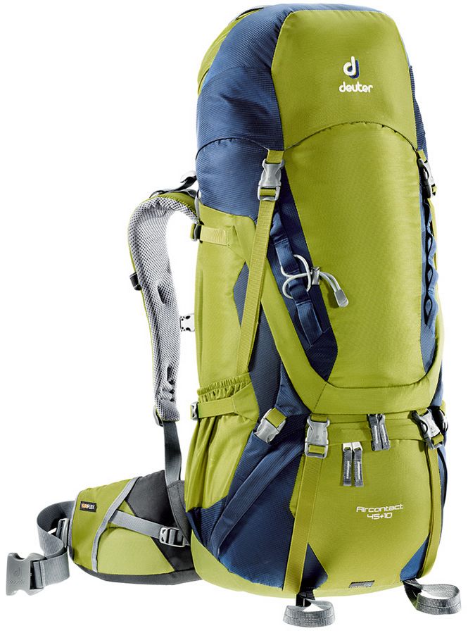 

Рюкзак Deuter Aircontact 45 + 10 цвет 2313 moss-navy (3320116 2313)