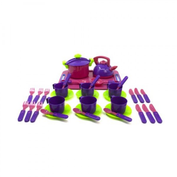 

Игровой набор посудки, розовый KW-04-424