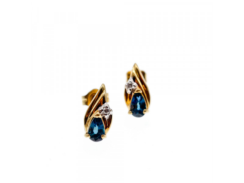 

Золотые серьги с сапфиром и бриллиантом Счастье Sky Jewelry 002770