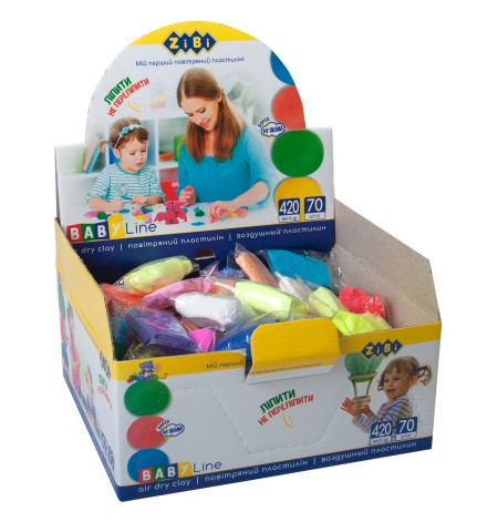 

Набор воздушного пластилина ZiBi Baby Line 70 штук 24 цвета (ZB.6255)