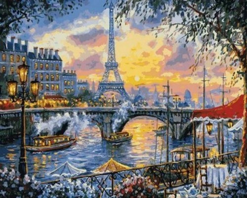 

Картина по номерам Чаепитие в Париже 50*40 Babylon в коробке