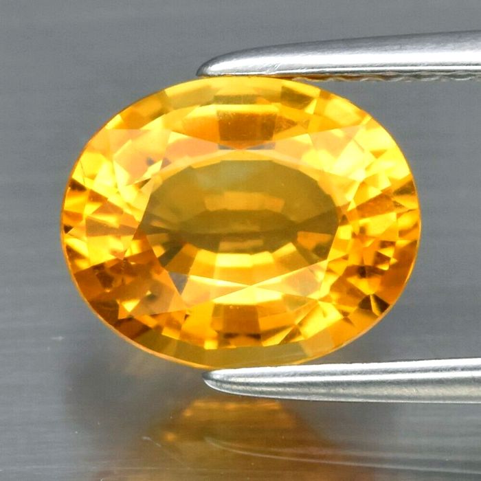 

1.45Ct Натуральный цитрин 8.6*7мм овал Е14910