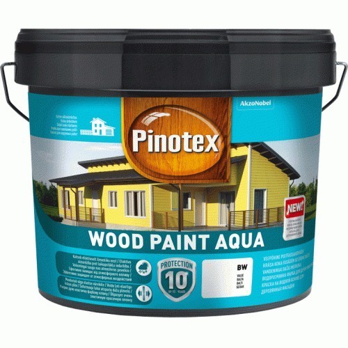 

Краска на водной основе PINOTEX WOOD PAINT AQUA BW белая 2.5 л.