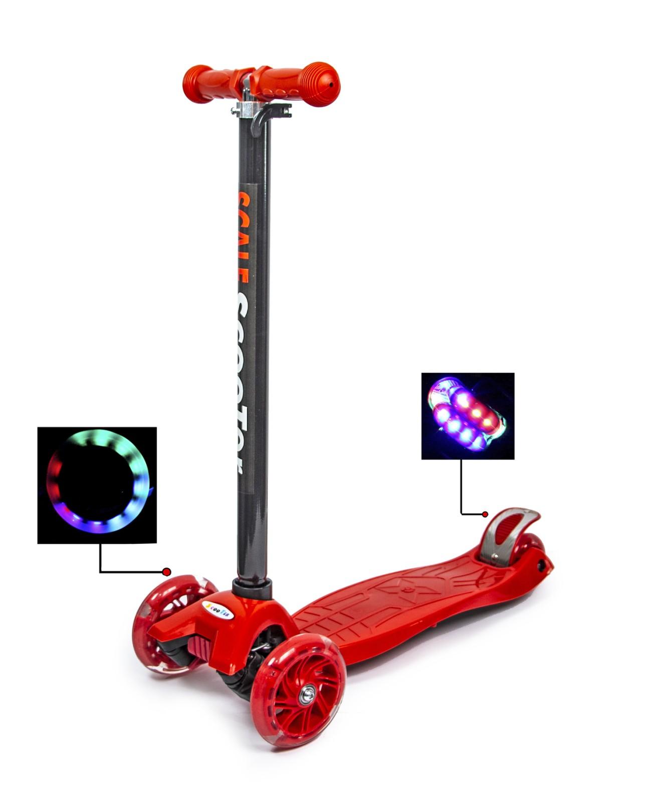 

Самокат Scooter Maxi Красный Светящиеся колеса (SD 1589368785)