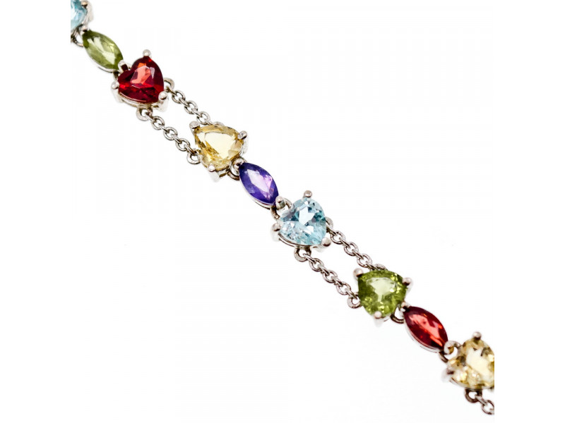 

Серебряный браслет с натуральными камнями Сердце Натуральный Sky Jewelry 003588