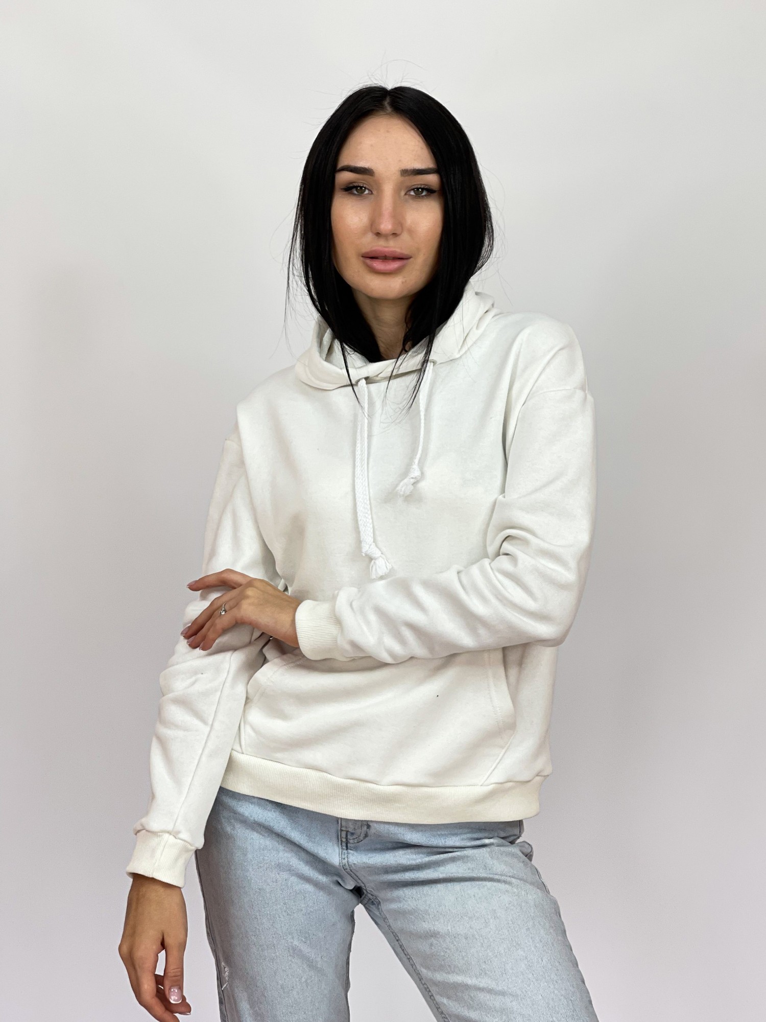 

Худи Baysho базовый оверсайз трехнитка, молочный L (bt1205-210)