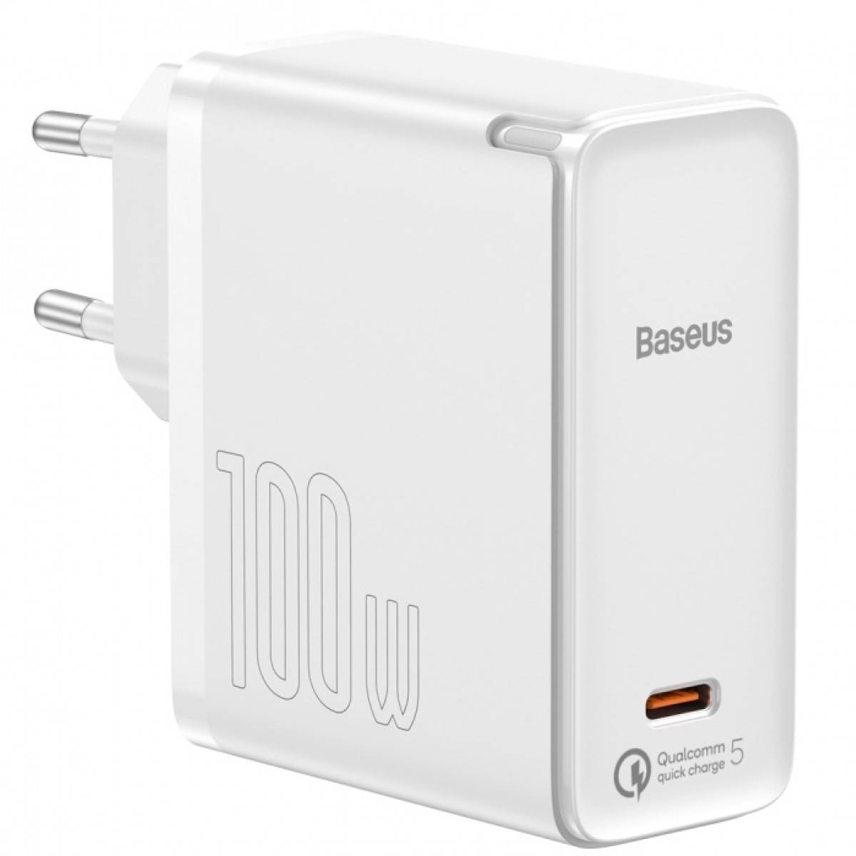 

Сетевое зарядное устройство Baseus GaN2 Fast Charger 1C 100W (With Mini White Cable Type-C to Type-C 100W 1.5M, белый