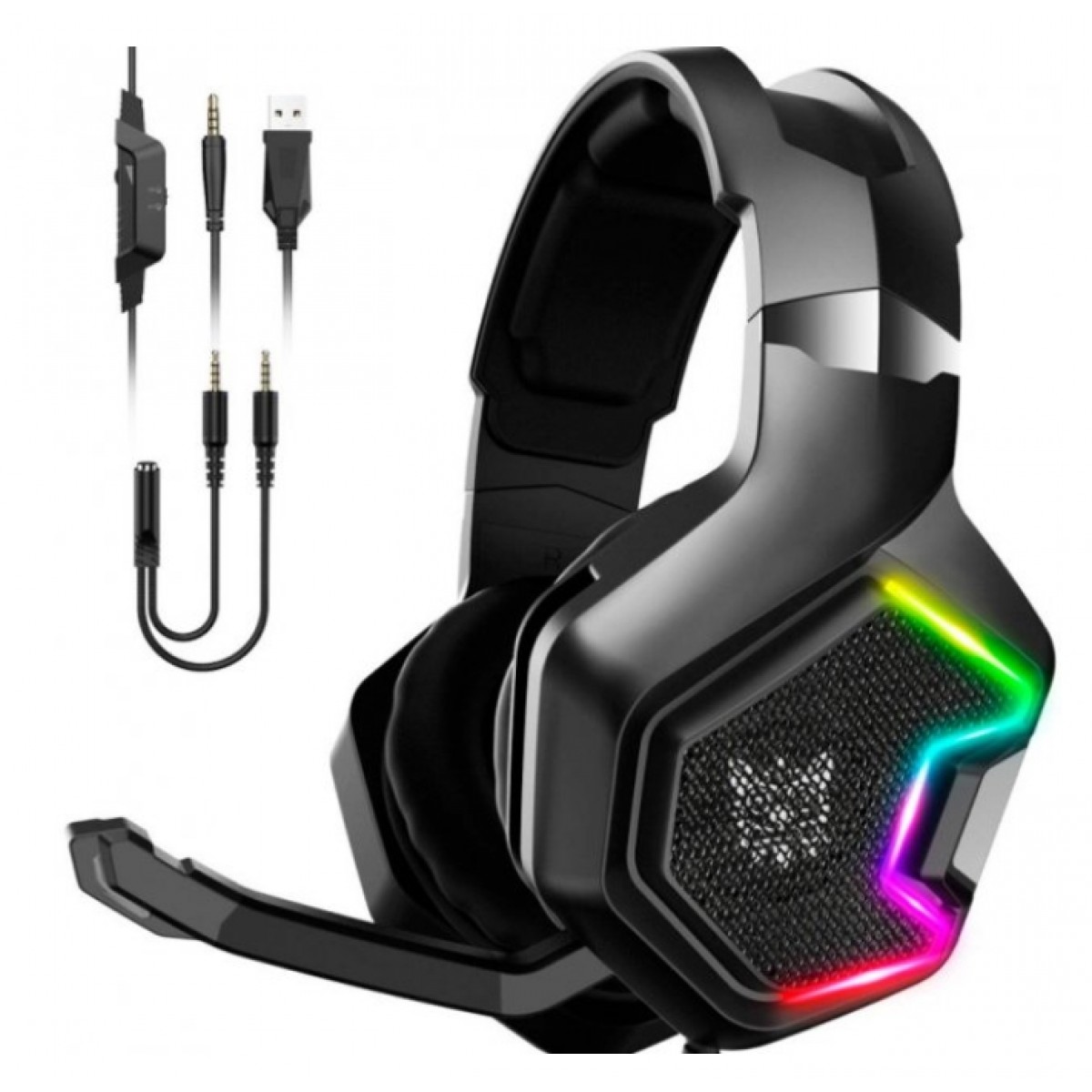 

Наушники игровые ONIKUMA K10 PRO Black RGB подсветкой