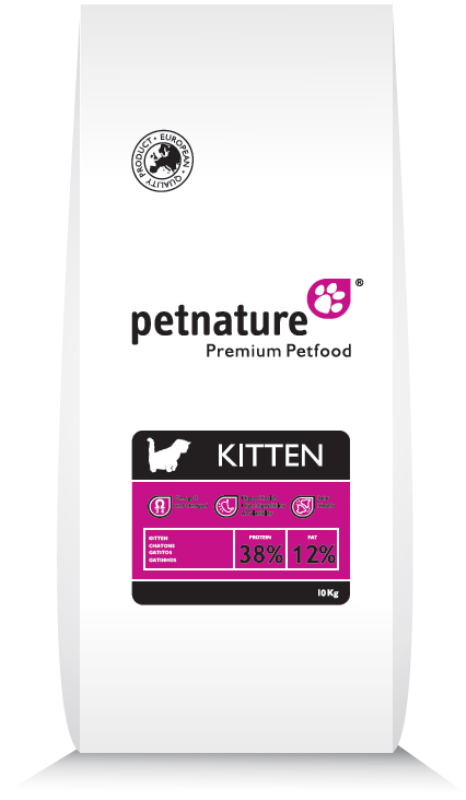 

Сухой корм PetNature Kitten для котят всех пород курица 10 кг