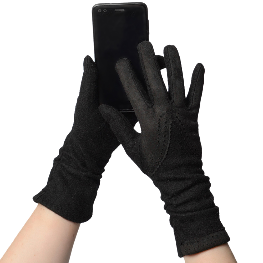 

Перчатки женские шерстяные touch screen, TG996-black, M