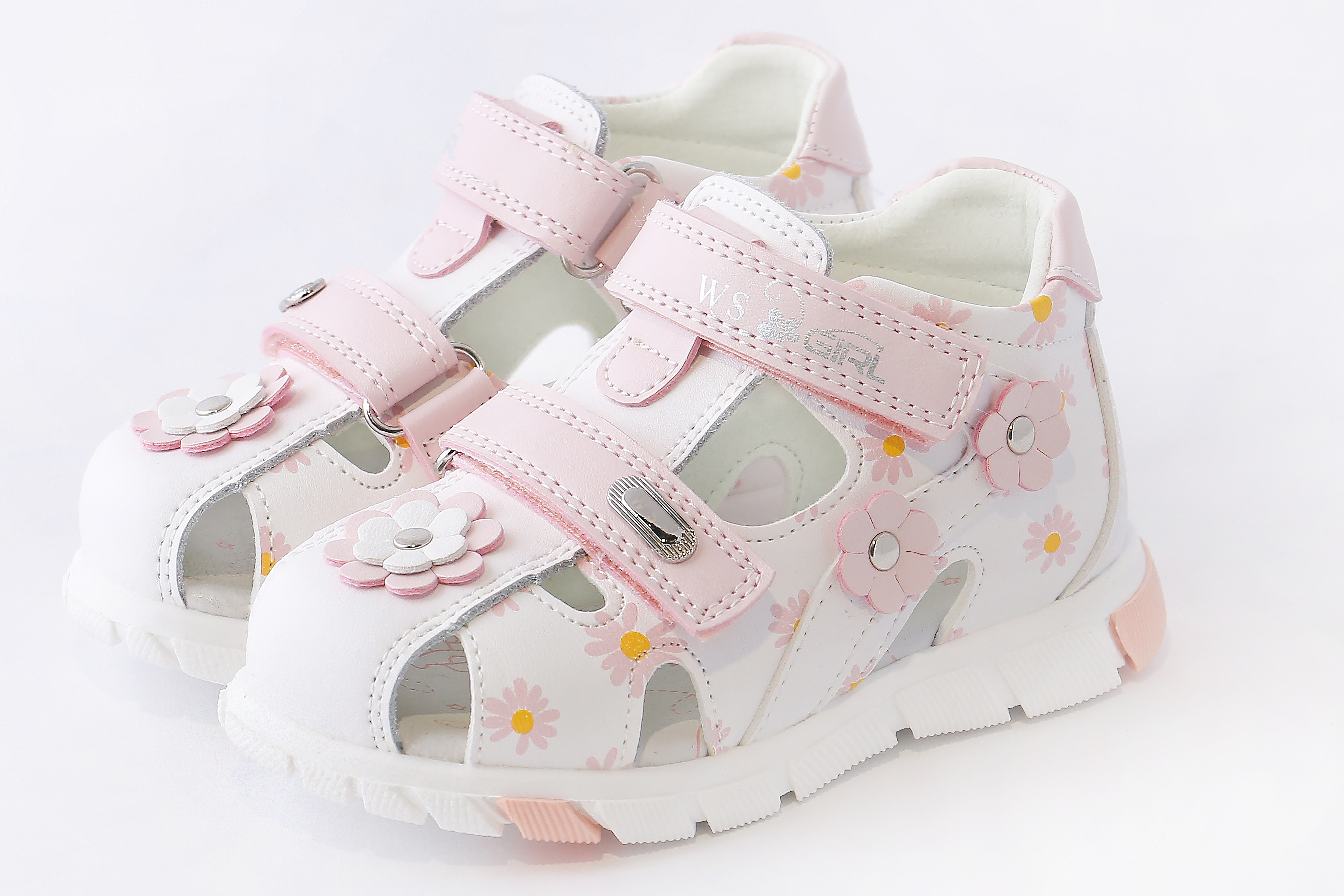 

Босоножки WeeStep белый с розовым ck354 26