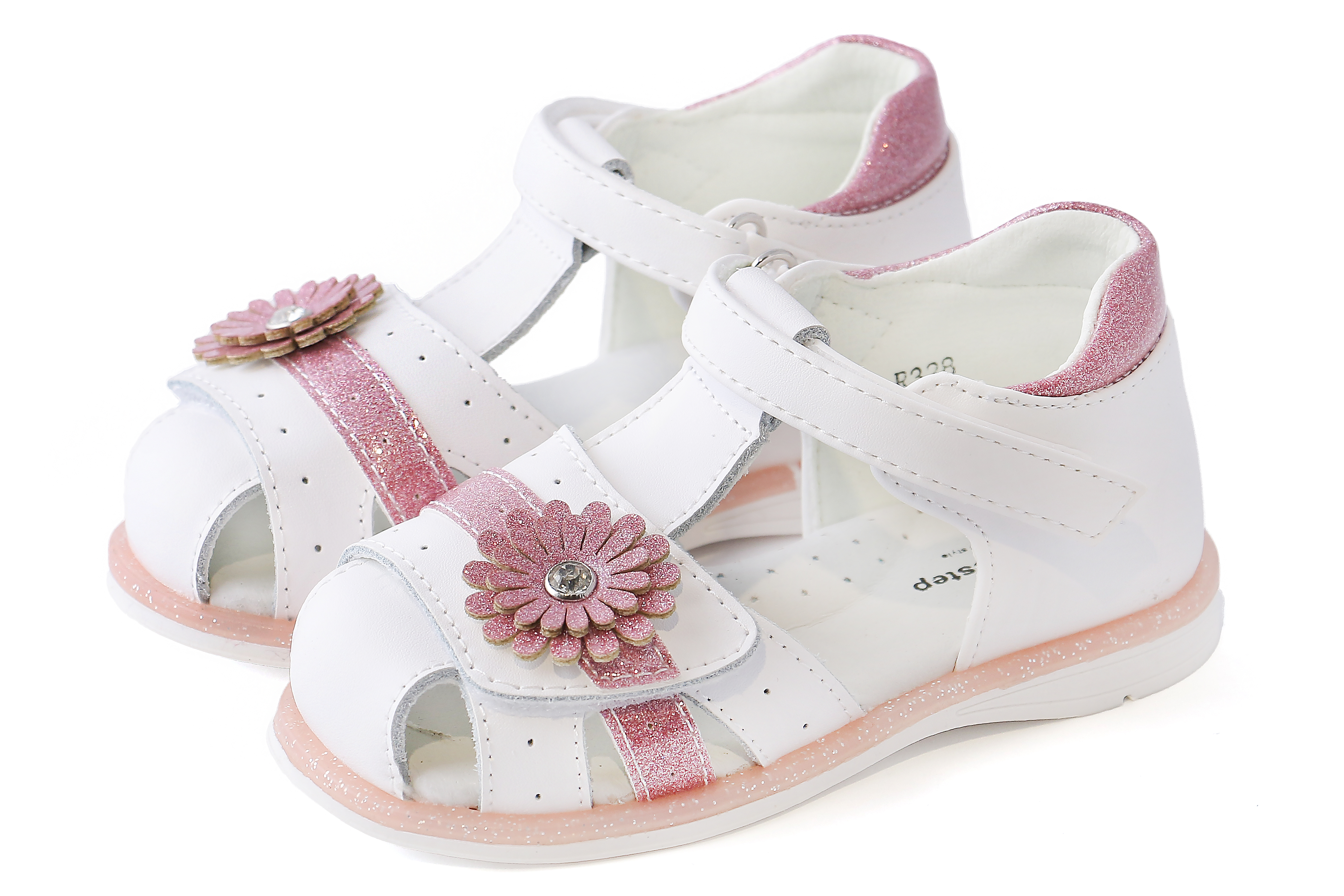 

Босоножки WeeStep белый с розовым ck353 24