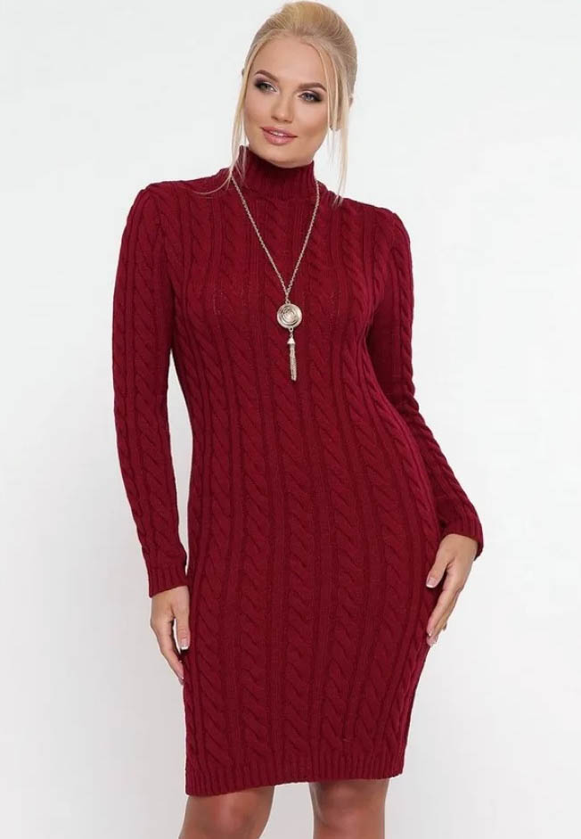 

Fashions • Платье вязаное Мила Fashions  бордовый (547-аш, Fashions • Платье вязаное Мила Fashions 44-50 бордовый (547-аш)