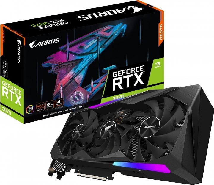 

Відеокарта Gigabyte PCI-Ex GeForce RTX 3070 Aorus Master 8GB GDDR6 (256bit) (1725/14000) (3 х HDMI, 3 x DisplayPort) LHR (GV-N3070AORUS M-8GD)