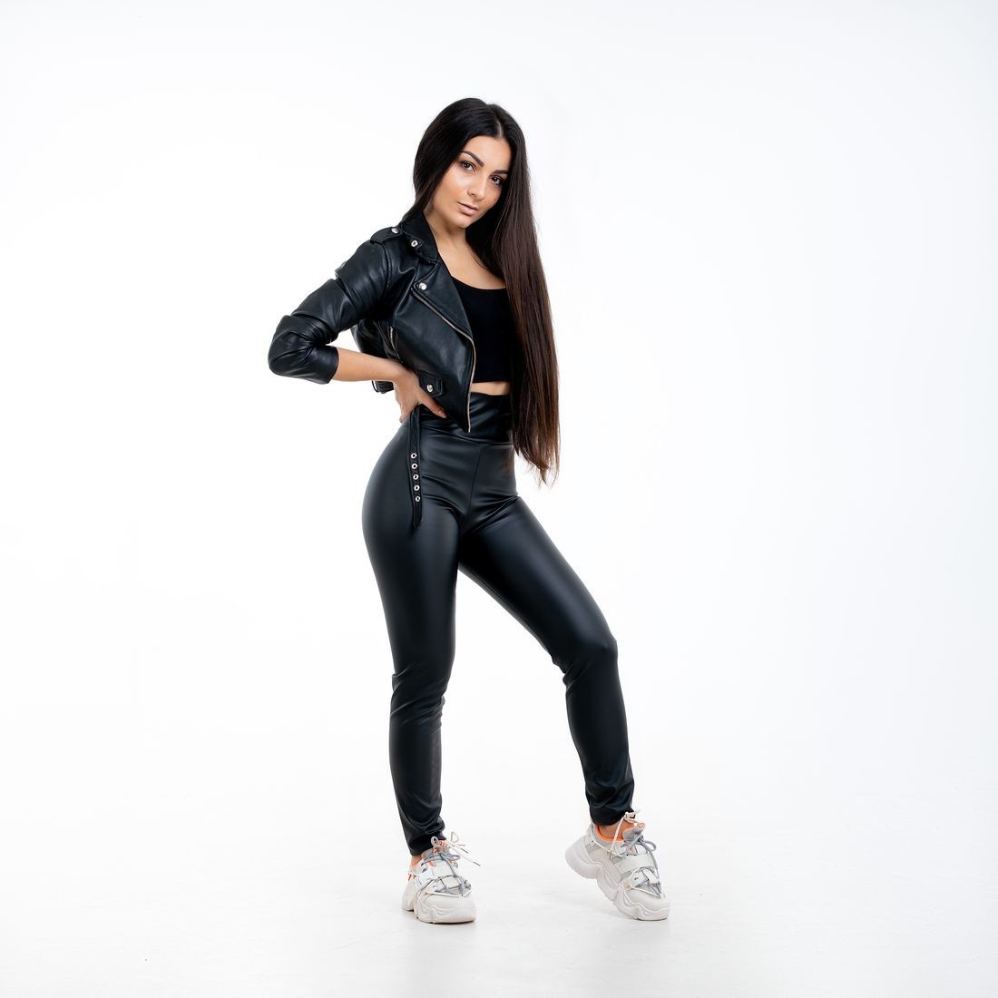 

Лосины FitU Eco-winter black эко-кожа на флисе, Лосины FitU Eco-winter black эко-кожа на флисе S