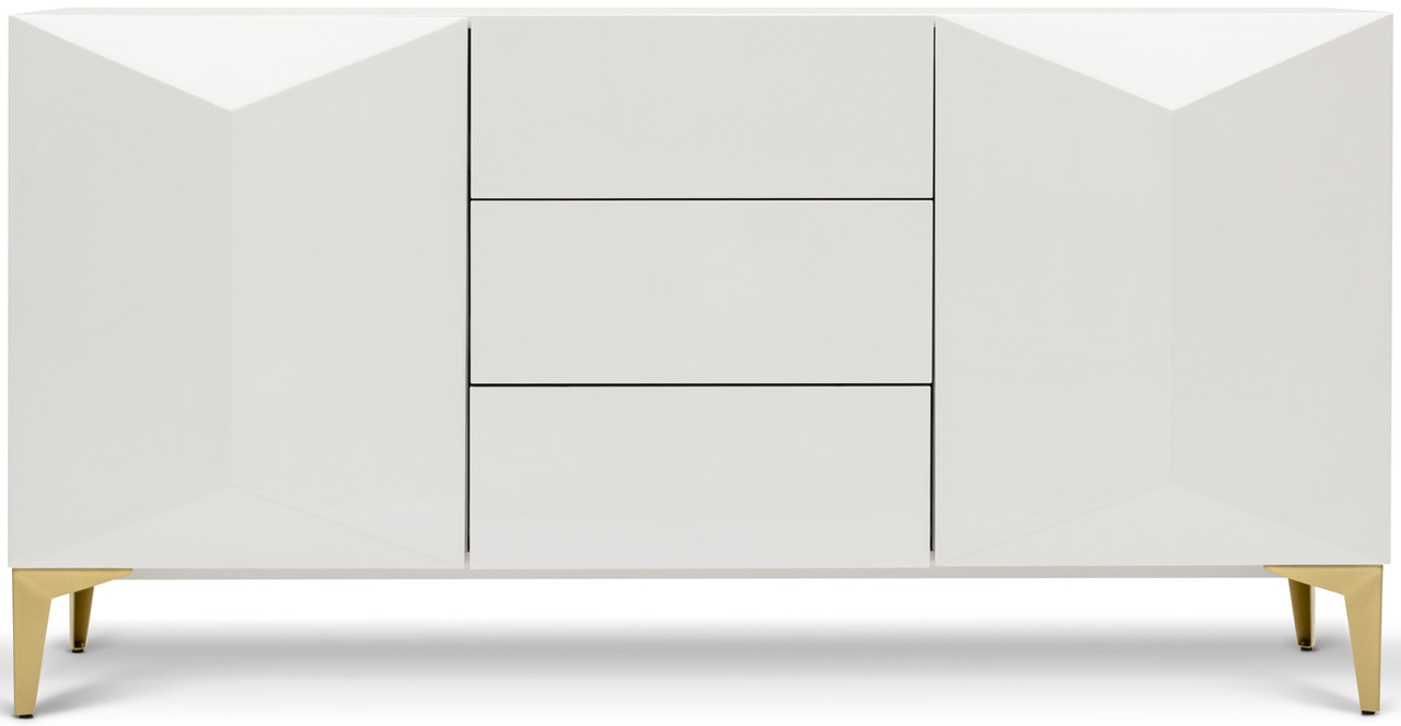 

Буфет белый Sierra white laquered 3 ящика Carveli