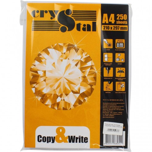 

Бумага для офисной техники Crystal Copy & Write А4 70 г/м2 250 листов (01251909)