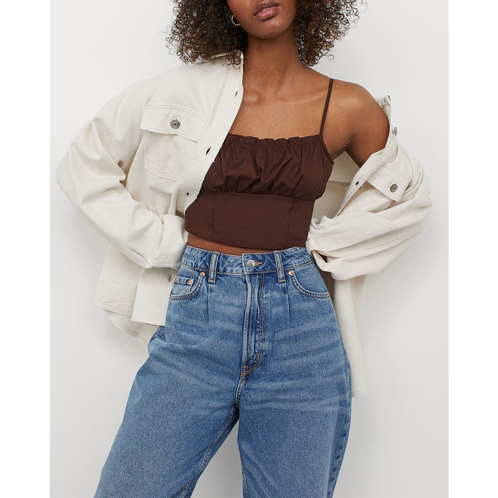 

Короткий топ из хлопка H&M, Короткий топ из хлопка H&M 38