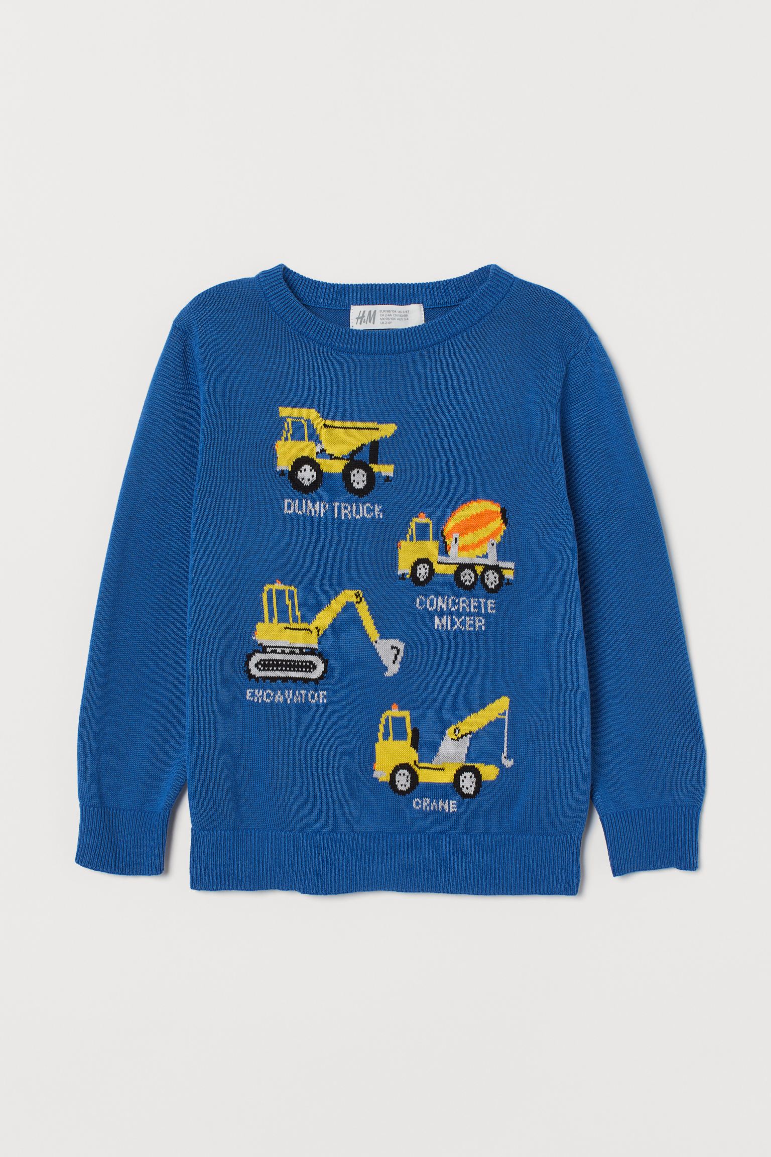 

Джемпер H&M 122 128см синий машинки 2110892642