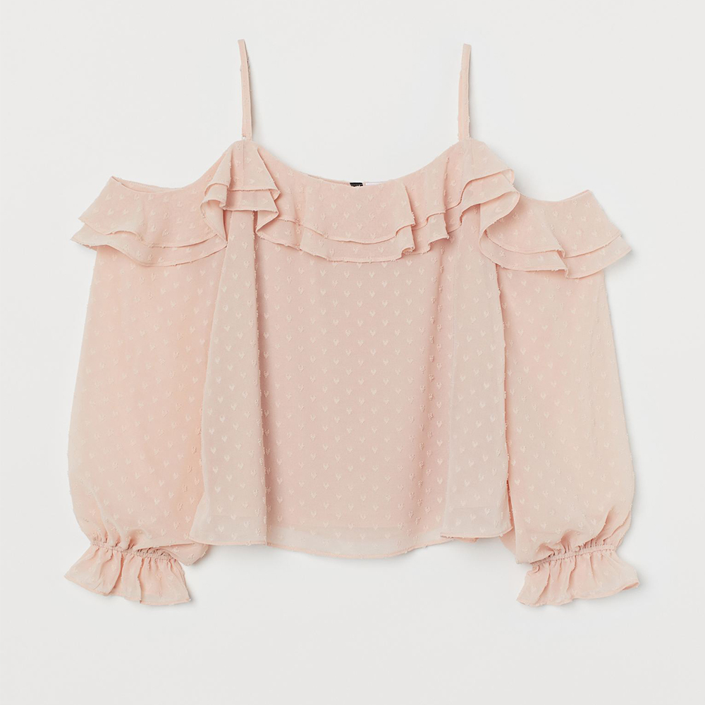 

Блузка с открытыми плечами H&M 44
