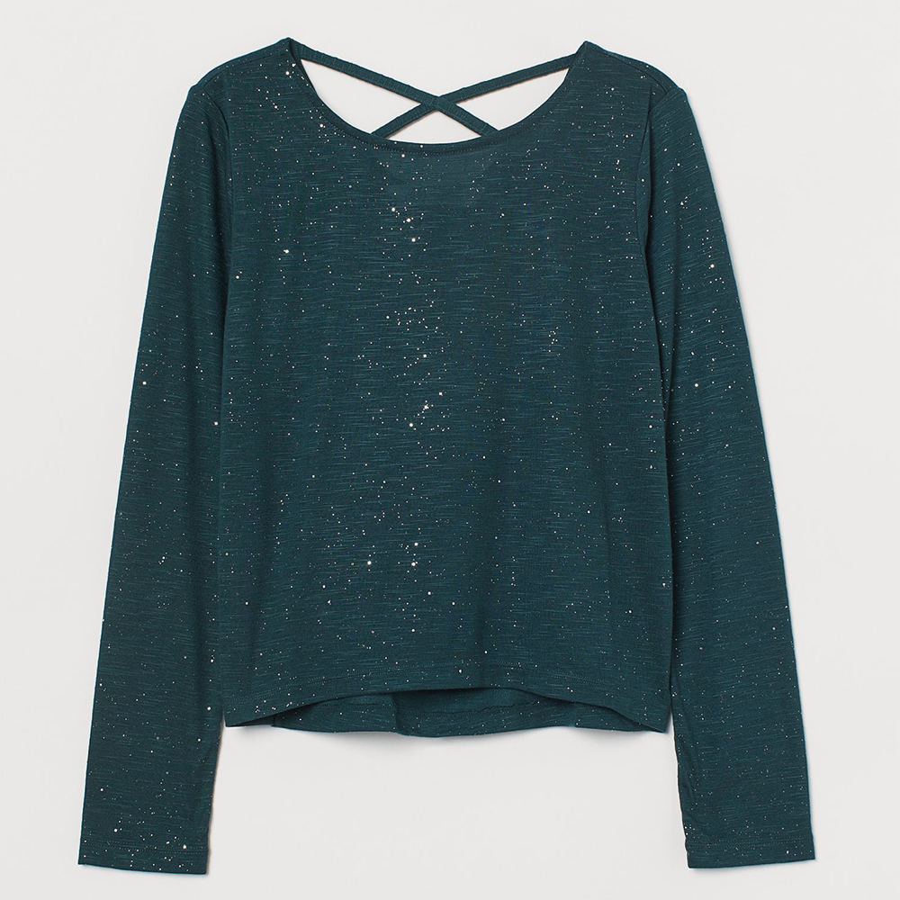 

Детский блестящий трикотажный топ H&M 10-12 лет, 146/152