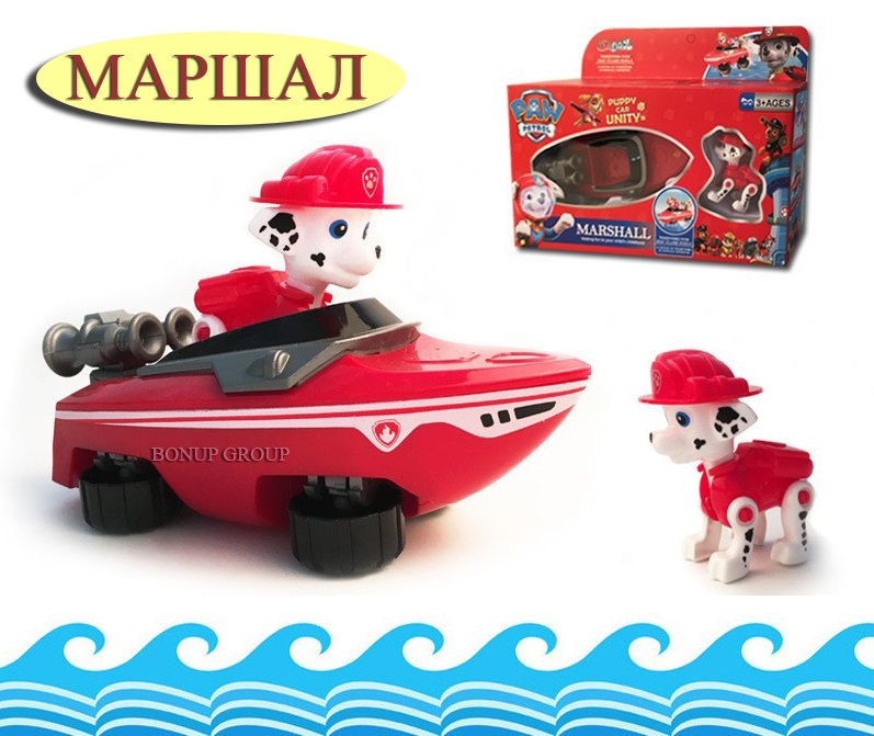 

Игровой набор Щенячий патруль Paw Patrol Маршал и машинка-лодка 225173211