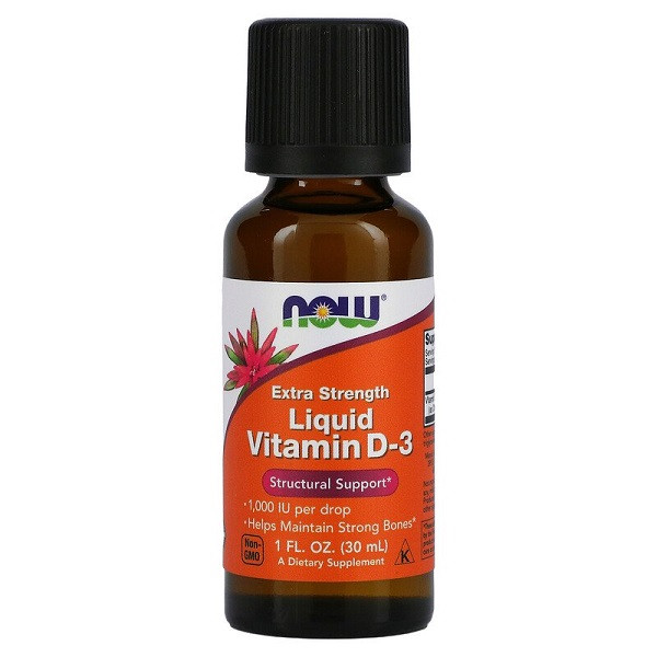 

Жирные кислоты NOW Vitamin D3 (Extra Strength) 1000 IU Foods 30 мл