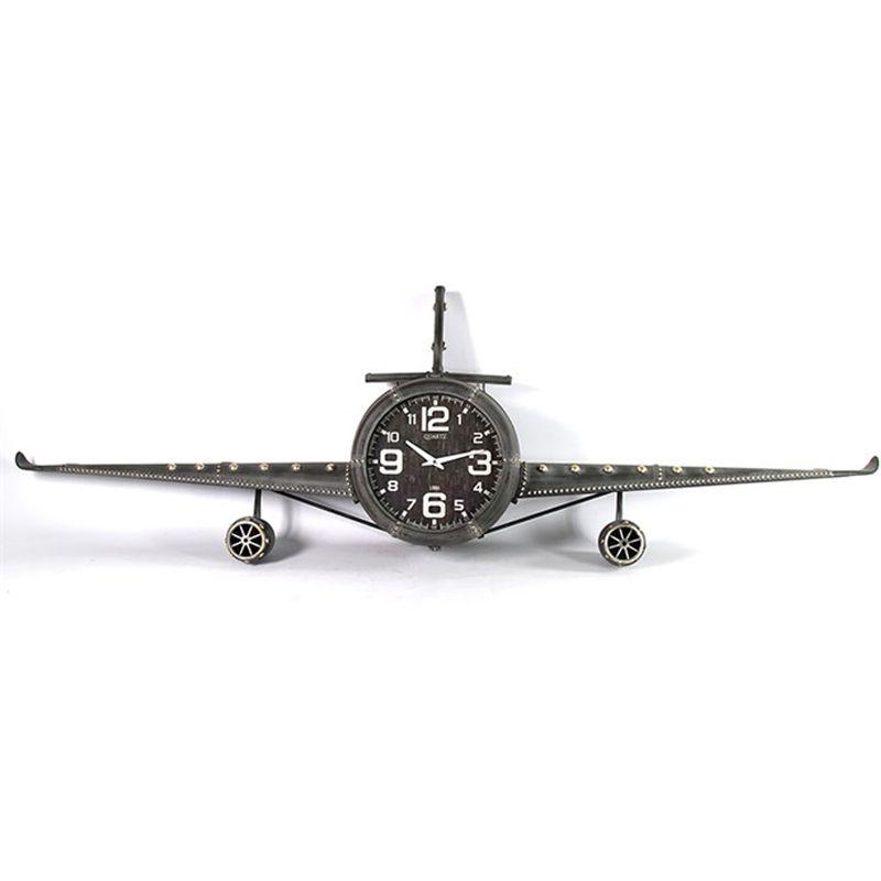 

Часы металлические в ретро стиле самолет Fokker Loft Clocks & Co