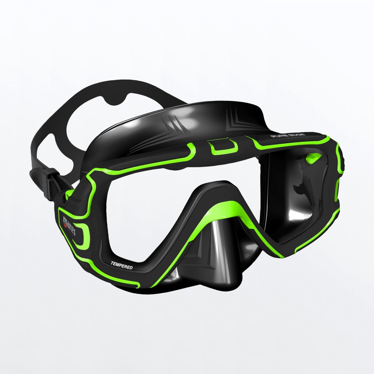 

Маска для дайвинга Mares PURE EDGE черная с салатовым 411071.BKLBK