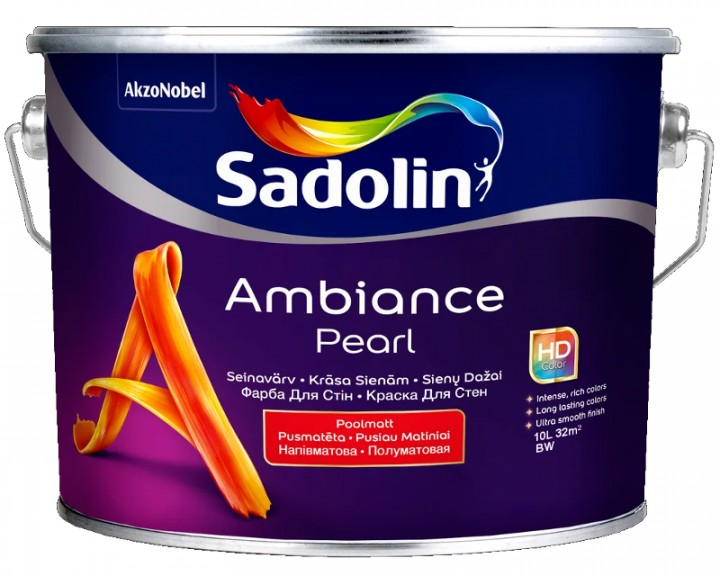 

Краска Sadolin Ambiance Pearl белая 10 л арт 500-05