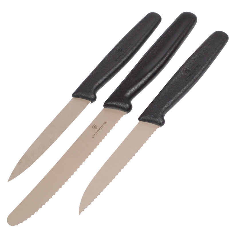

Набор кухонных ножей Victorinox (3 предмета), черный 5.1113.3