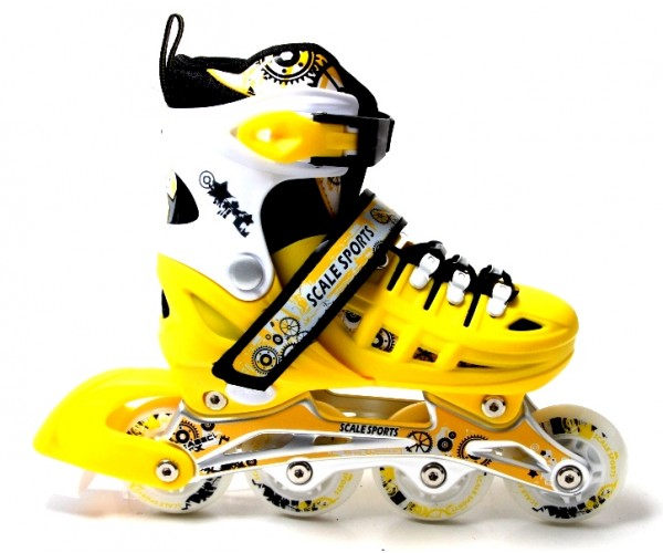 

Роликовые коньки раздвижные Scale Sport 34-37, Желтые