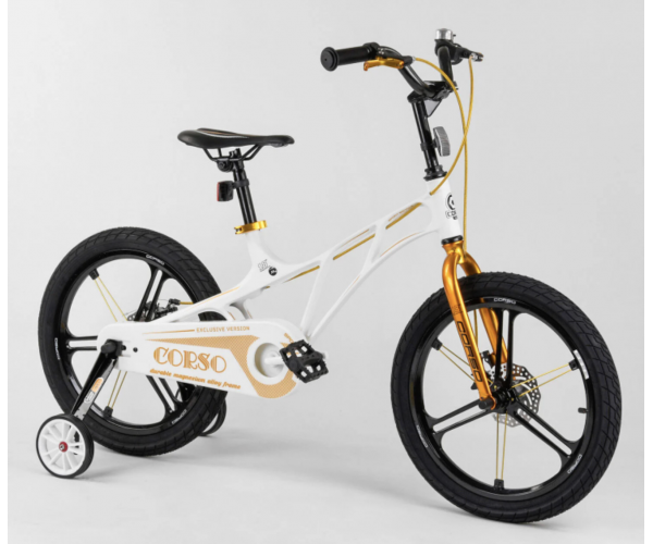 

Велосипед двухколесный CORSO 18 LT-20600, магниевая рама 18", Белый