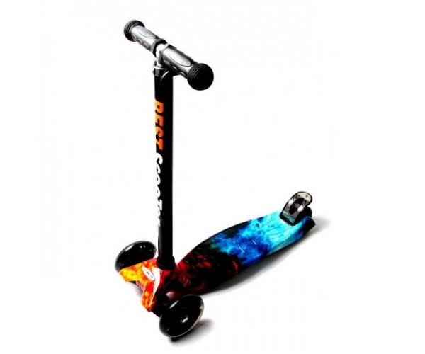 

Самокат Scooter Maxi с рисунками, Fire and Ice