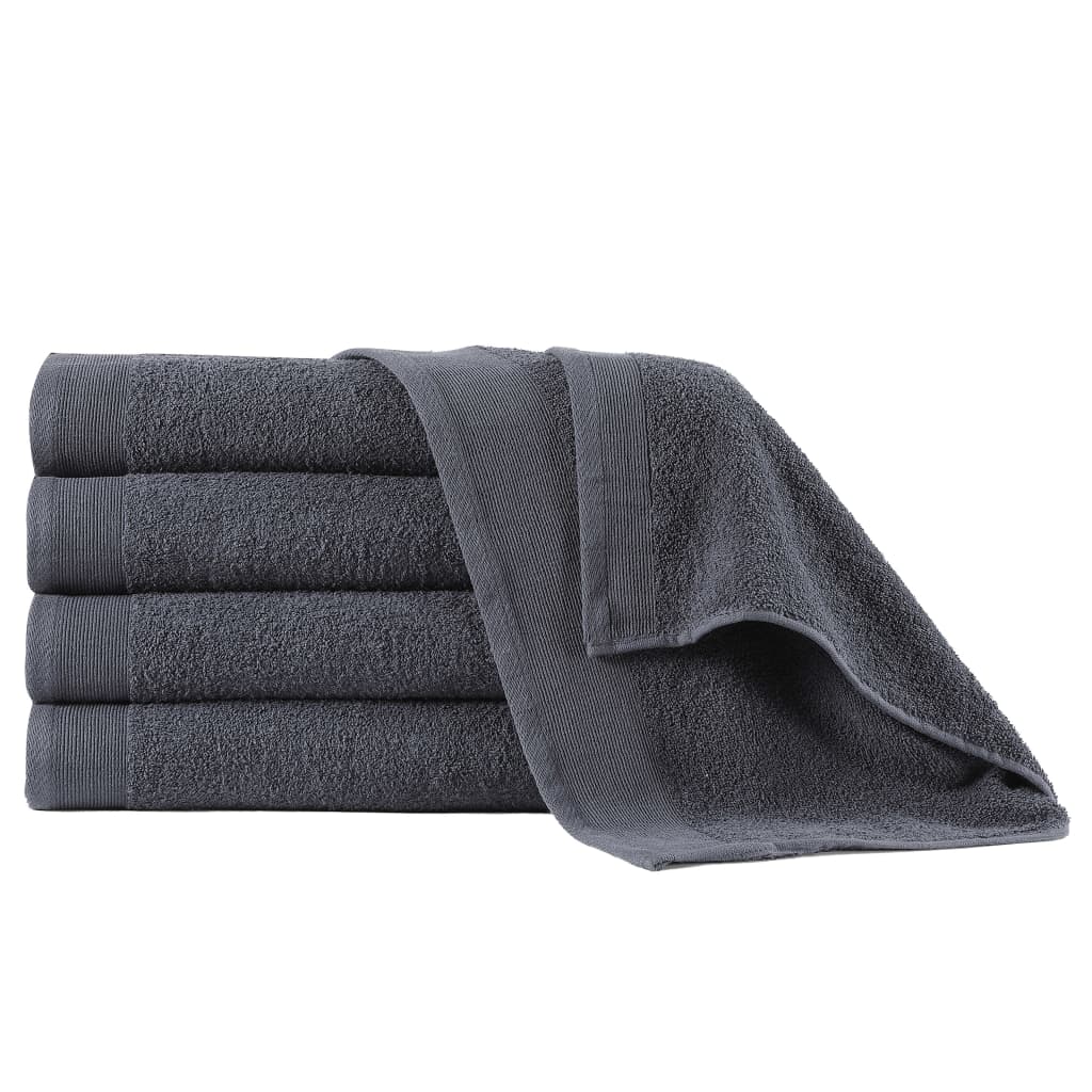 

Рушники Shumee для рук 5 шт. Бавовна 450 г / м² 50х100 см антрацит