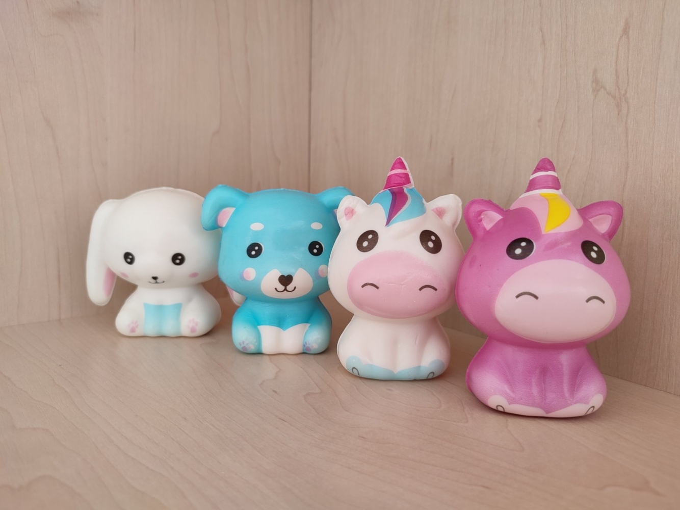 

Набор игрушек 4 шт Зверушки антистресс Сквиши Squishy (22207)